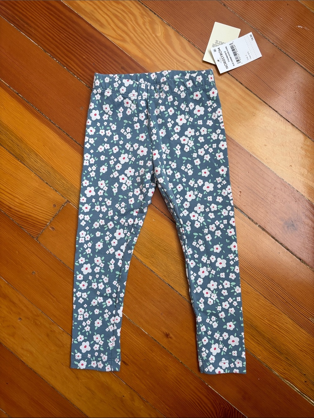 *NWT* Tucker + Tate Teal Floral Print Toddler Girl Leggings (Size 3)